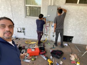 2 us comfort electricians working